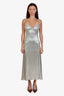 Paco Rabanne Gold Metallic Slip Dress Size 38