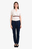 Gucci Dark Denim Web Slim Fit Jeans Size 32