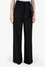 Victoria Beckham Navy Wool Sash Tie Wide Leg Trouser Size 4