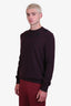 Givenchy Dark Burgundy Wool Star Detail Sweater Size L Men's