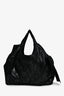 Valentino Black Python Embossed Leather Nuage Bow Hobo Bag