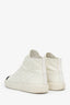Pre-loved Chanel™ White Quilted Leather CC Cap Toe High Top Sneaker Size 40 Mens