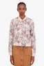 Hermès Beige/Multicolour 'Zouaves et Dragons' Print Bomber Jacket Size 40
