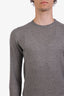 Ralph Lauren Purple Label Grey Cashmere Crewneck Sweater Size S Mens
