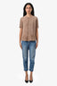 Brunello Cucinelli Blue Denim 'The Cropped Raw Edge' Jeans Size 0 US