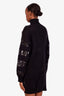 Louis Vuitton Black Sequin Embellished Wool Mini Dress Size M