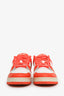 Louis Vuitton Orange/White Calfskin Monogram Trainer Sneaker Size 8 Men's