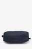 Loewe Navy Leather Medium Flamenco Leather Clutch With Extra Canvas And Woven Spiral Straps