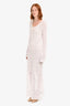 Isabel Marant White Cotton Blend Crochet Long Sleeve Maxi Dress Size 40