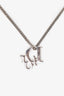 Christian Dior Silver Tone Crystal Embellished Dior Pendant Necklace