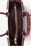 Saint Laurent Burgundy Embossed Croc Leather Baby Sac de Jour With Strap