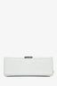 Balenciaga White Croc Embossed XS Hourglass Top Handle with Strap