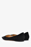 Jimmy Choo Black/White Suede 'Love Flat' Logo Flats Size 39