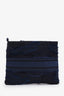 Christian Dior 2019 Black/Navy Embroidered Canvas Pouch