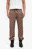 Gucci x Disney Brown Mickey Mouse Print Drawstring Jogger Pants Size S Men's