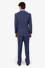 Ralph Lauren Purple Label Blue Linen Silk Single Breasted Two-Piece Suit Size 38/32 Mens