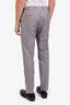 Zenga Grey Wool Straight Leg Pants Size 48 Men's