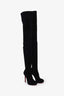 Christian Louboutin Black Suede Over The Knee 120 Heeled Boots Size 37