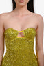 Camila Coelho Yellow Sequin 'Mackenzie' Midi Dress Size XS