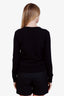 Prada Black Virgin Wool Ribbed Logo Sweater Size 40