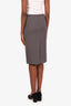 Gucci Blue/Grey GG Silk Midi Skirt Estimated Size S