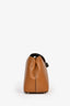 Toteme Brown Grained Leather T-Lock Clutch
