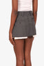 Miu Miu Grey Wool Mini Skirt Size 36