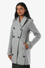 Proenza Schouler Light Grey Wool Cashmere Blend Midi Coat Size 0