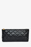 Saint Laurent Black Leather Quilted ICARE Oversized Bag with Pouch