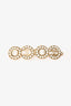 Pre-loved Chanel™ 2021 Gold Tone Faux Pearl Coco Hair Clip Barrette
