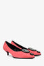 Hermès Pink Suede Studded Pumps Size 39