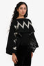 Pre-loved Chanel™ 2016 Black/White Wool Cashmere Blend Knit Reversible Cape Top