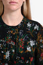 Max Mara Black Floral Print Maxi Dress Size 38