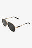 Versace Black Gold Aviator Sunglasses