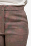 Stella McCartney Black/Red Tweed Wool Pleated Pants Size 46