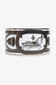 Hermès Palladium Multicolour Enamel 'Grand Apparant' Equestrian Extra Wide Bangle
