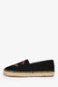Pre-loved Chanel™ Black/Gold Glitter Tweed CC Espadrilles Size 39