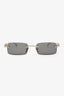 Gucci Grey Rectangular Logo Frame Sunglasses