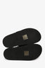 St. Agni Black Leather Ruched Flat Mules Size 37
