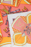 Hermès Yellow/Multicolour Silk 'Bouquets Sellier' Scarf 90
