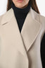 Max Mara Beige Wool Long Vest Coat Size 6