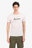 Christian Dior White Cotton Logo Embroidered Short Sleeve T-Shirt Size S Mens