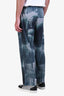 Issey Miyake Homme Plisse Blue Patterned Pants Size 1 Men's