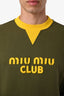 Miu Miu 2023 Green/Yellow Cotton Crewneck Top Size S Men's