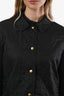 Veste Burberry boutonnée en nylon matelassé noir, taille S