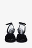 Pre-loved Chanel™ Black Velvet Open-Toe Strappy Heels Size 37