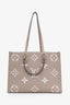 Louis Vuitton Cream Monogram Empreinte Leather OnTheGo GM Tote
