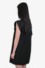 Rick Owens Black Silk Draped Short Sleeve Mini Dress Size 10