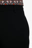 Emilio Pucci Black Pleated Wide Leg Trousers Size 6