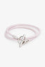 Hermès Mauve Pale Leather Glenan Double Tour Bracelet